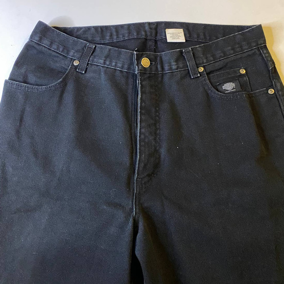 Harley Davidson Made in USA Black Relaxed Fit Jeans Men's Size 34x30 - Picture 5 of 10